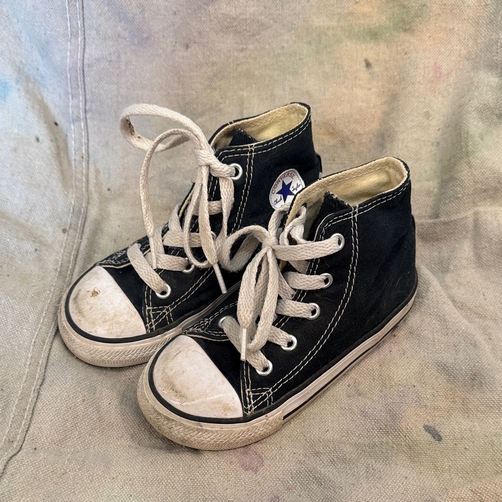 Converse Kids Black and White High-Top Sneakers